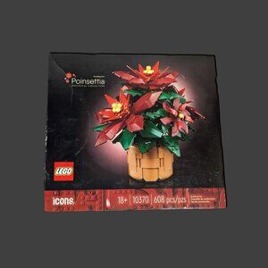 LEGO Icons Poinsettia Plant Building Set 10370 Holiday 406 pieces